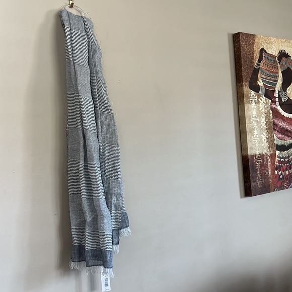 SASSO + SMYTH LINEN AND COTTON SCARF. - Picture 3 of 11